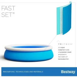 Piscina gonfiabile Bestway in pvc Fast Set Ø 183 cm x 51 cm