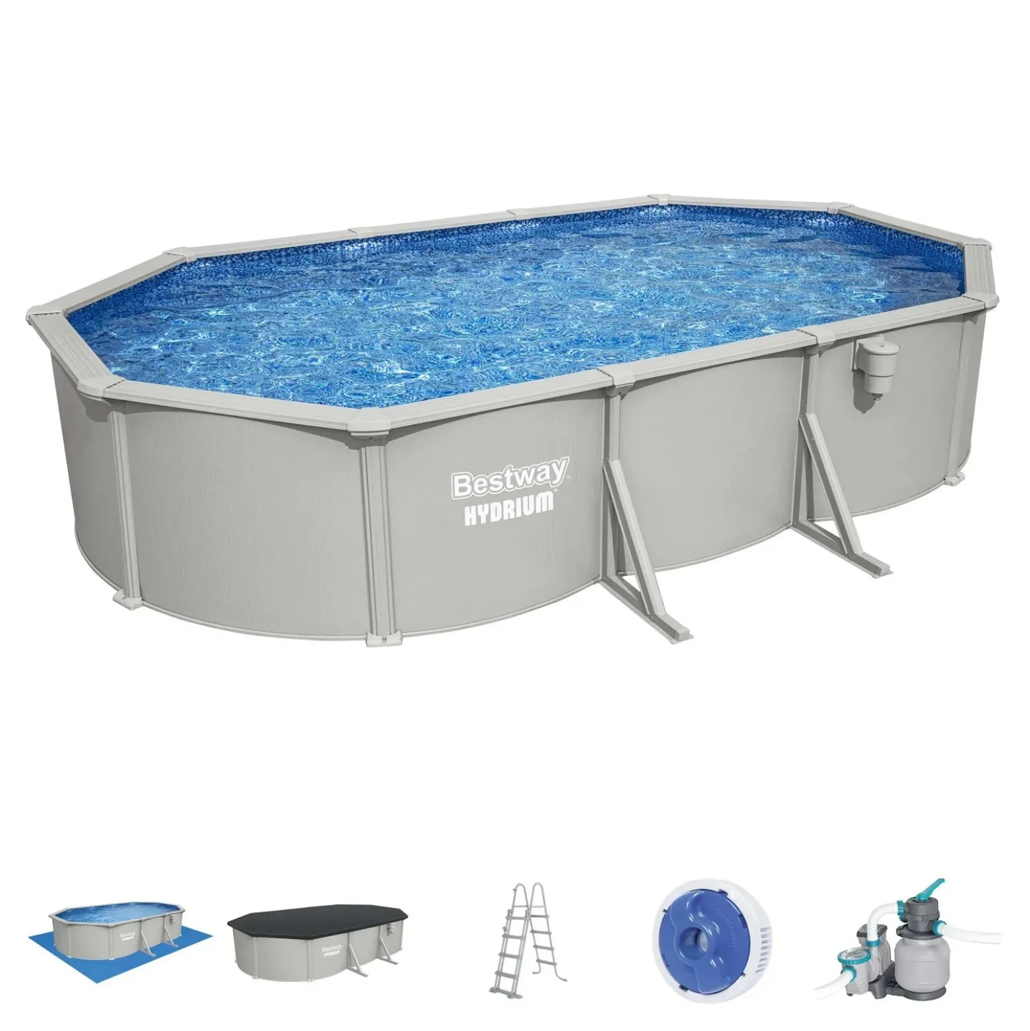 Piscina ovale Bestway® Hydrium™ 6,10x3,66x1,22 m