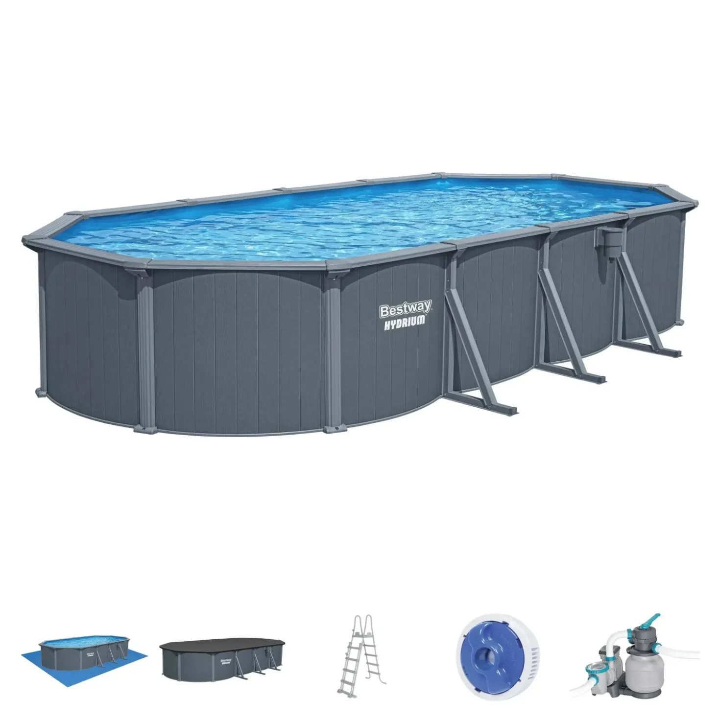 Piscina ovale Bestway® Hydrium™ - 6,10x3,66x1,22 m