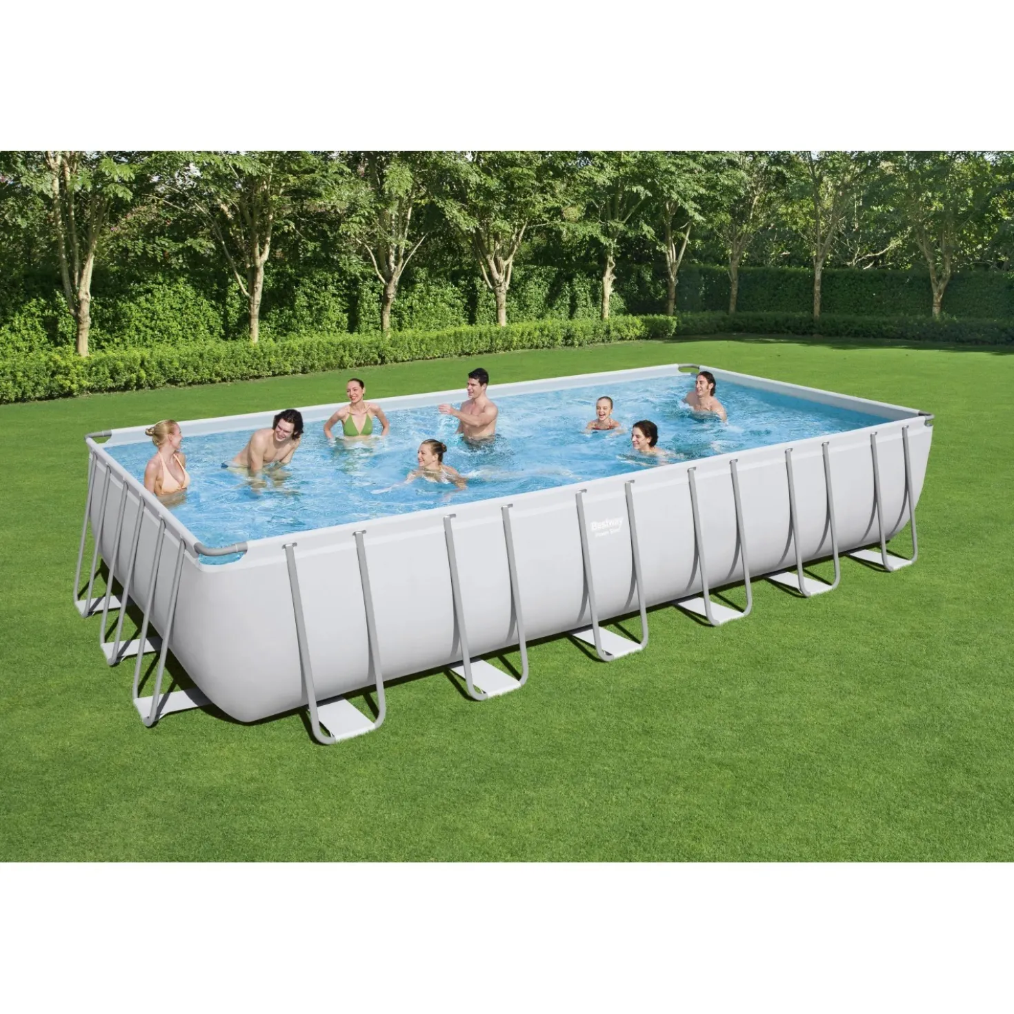 Piscina Power Steel Bestway con filtro a sabbia 732x366x132 cm