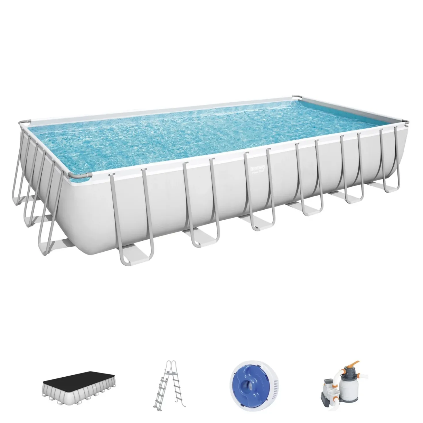 Piscina Power Steel Bestway con filtro a sabbia 732x366x132 cm