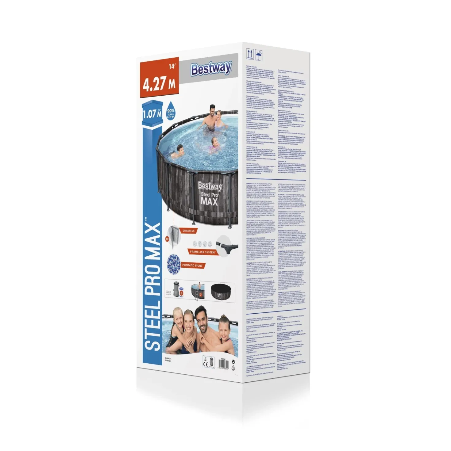 Piscina Steel Pro MAX Bestway Ø 427x107 cm con pompa filtro a cartuccia