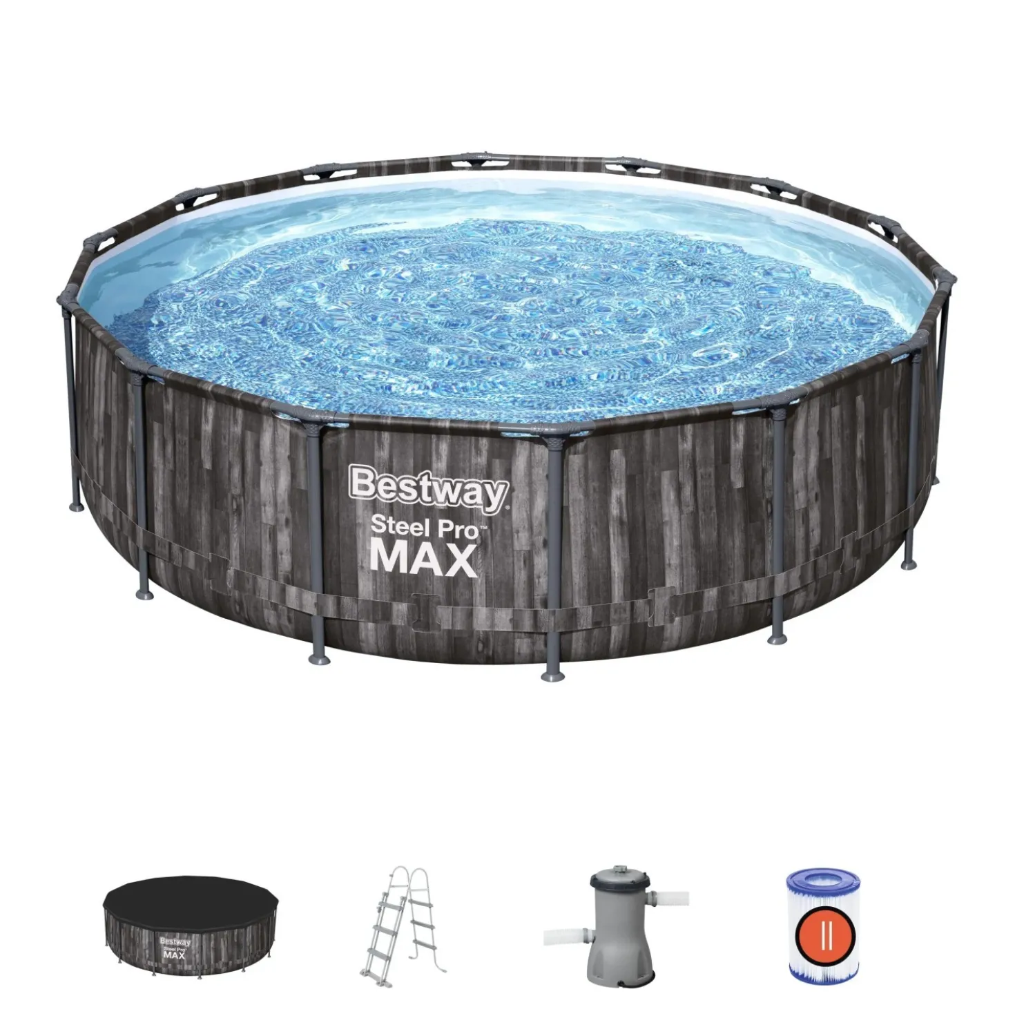 Piscina Steel Pro MAX Bestway Ø 427x107 cm con pompa filtro a cartuccia
