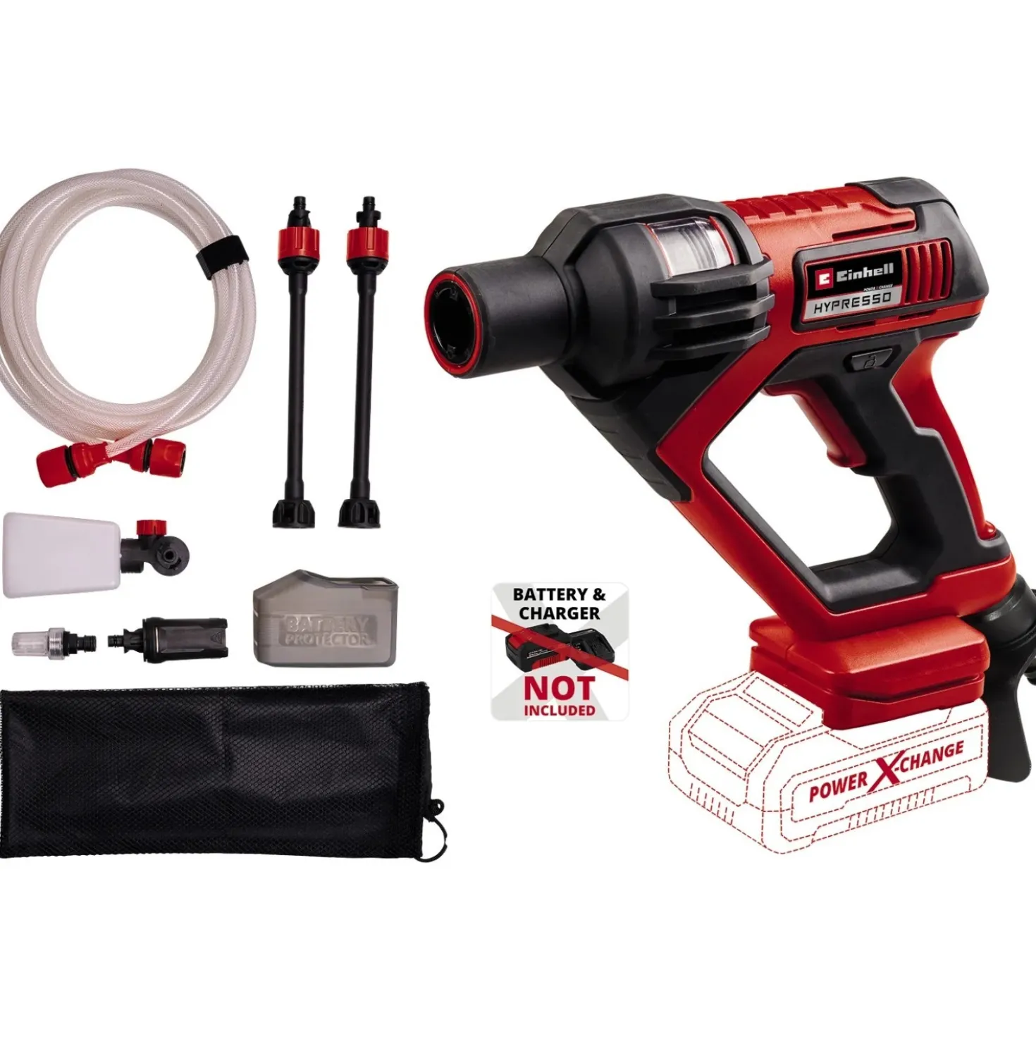 Pistola per idropulitrice senza fili Einhell Power X-Change Hypresso 18/24 Li