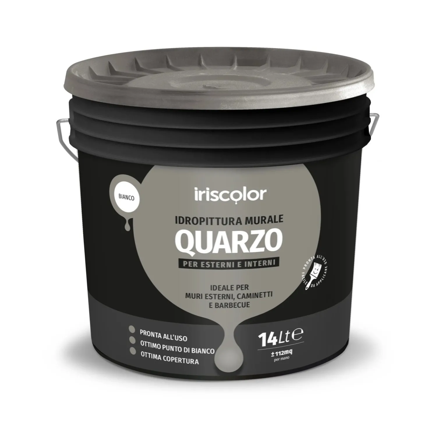 Pittura al quarzo per esterno Iris Color 14 l bianco