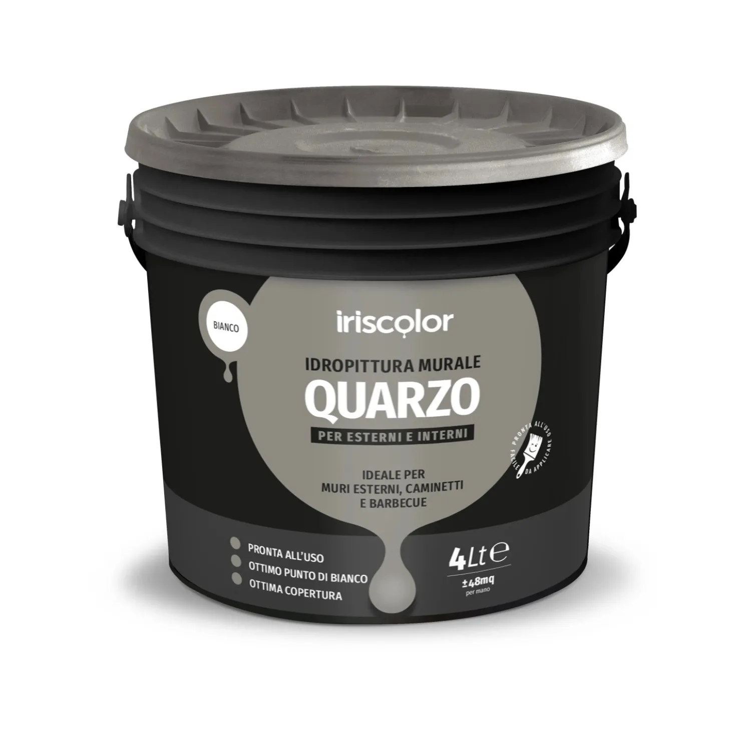 Pittura al quarzo per esterno Iris Color 4 l bianco