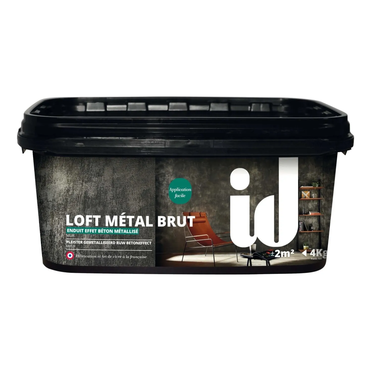 Pittura cemento materico metallizzato 4 kg