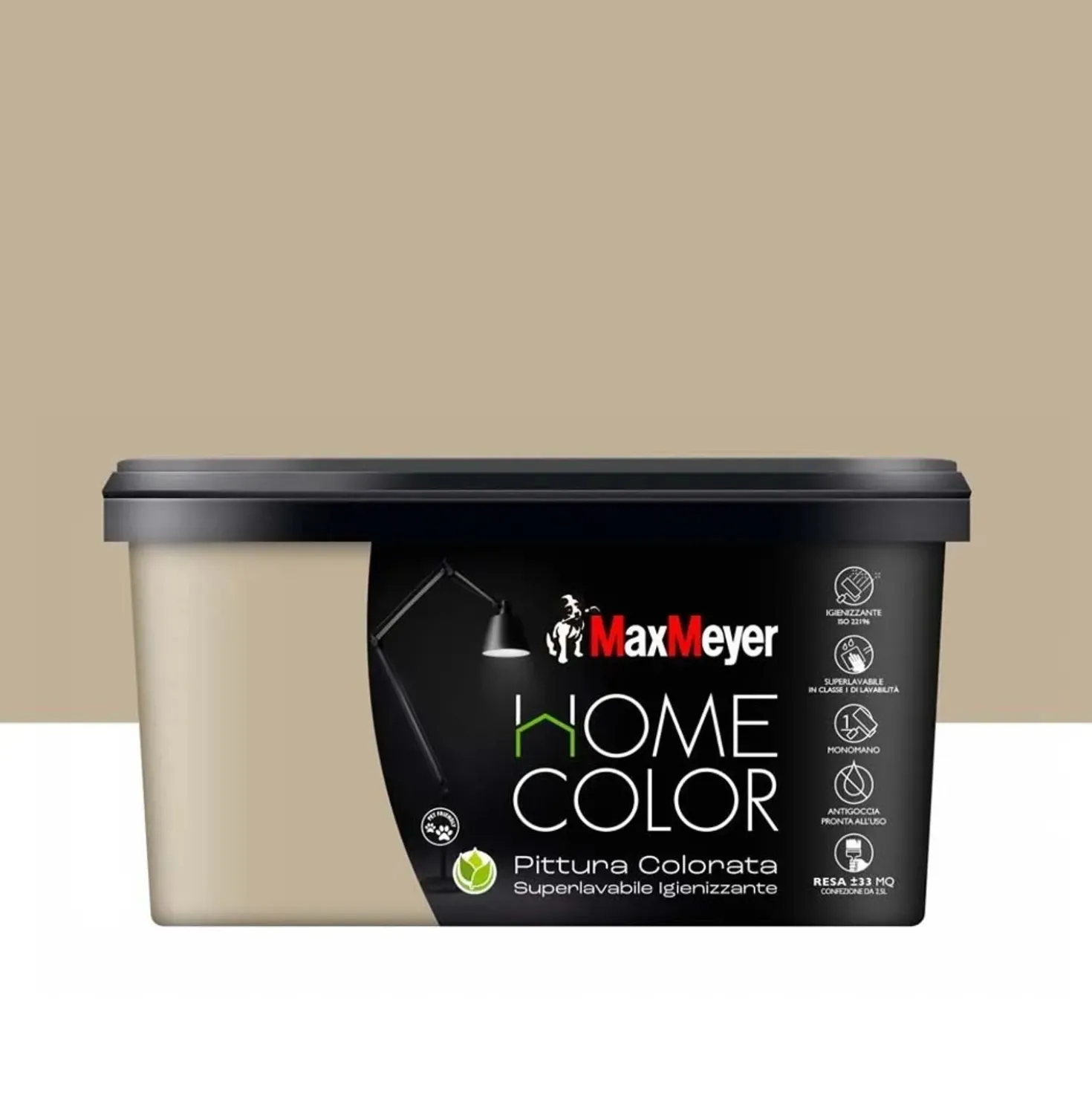 Pittura home color superlavabile igienizzante dune 2,5 l