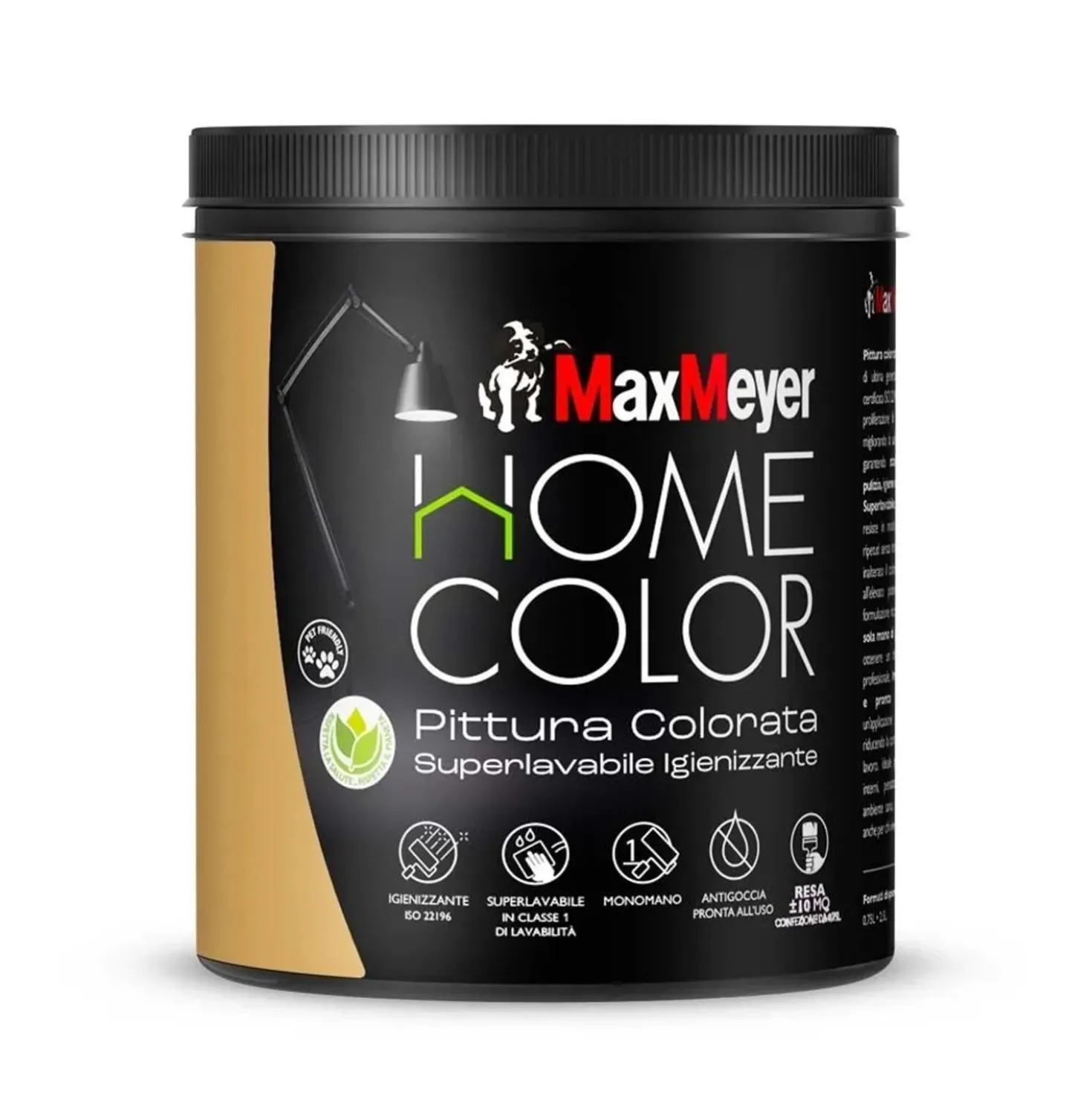Pittura home color superlavabile igienizzante oro 0,75 l