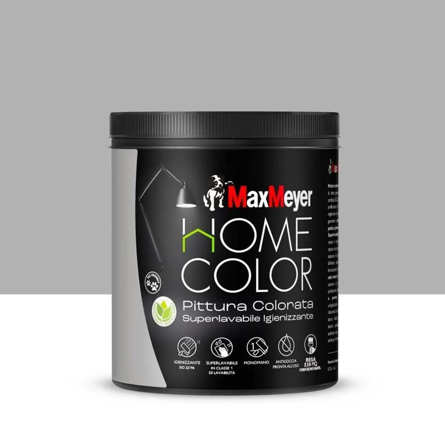Pittura home color superlavabile igienizzante argento 0,75 l