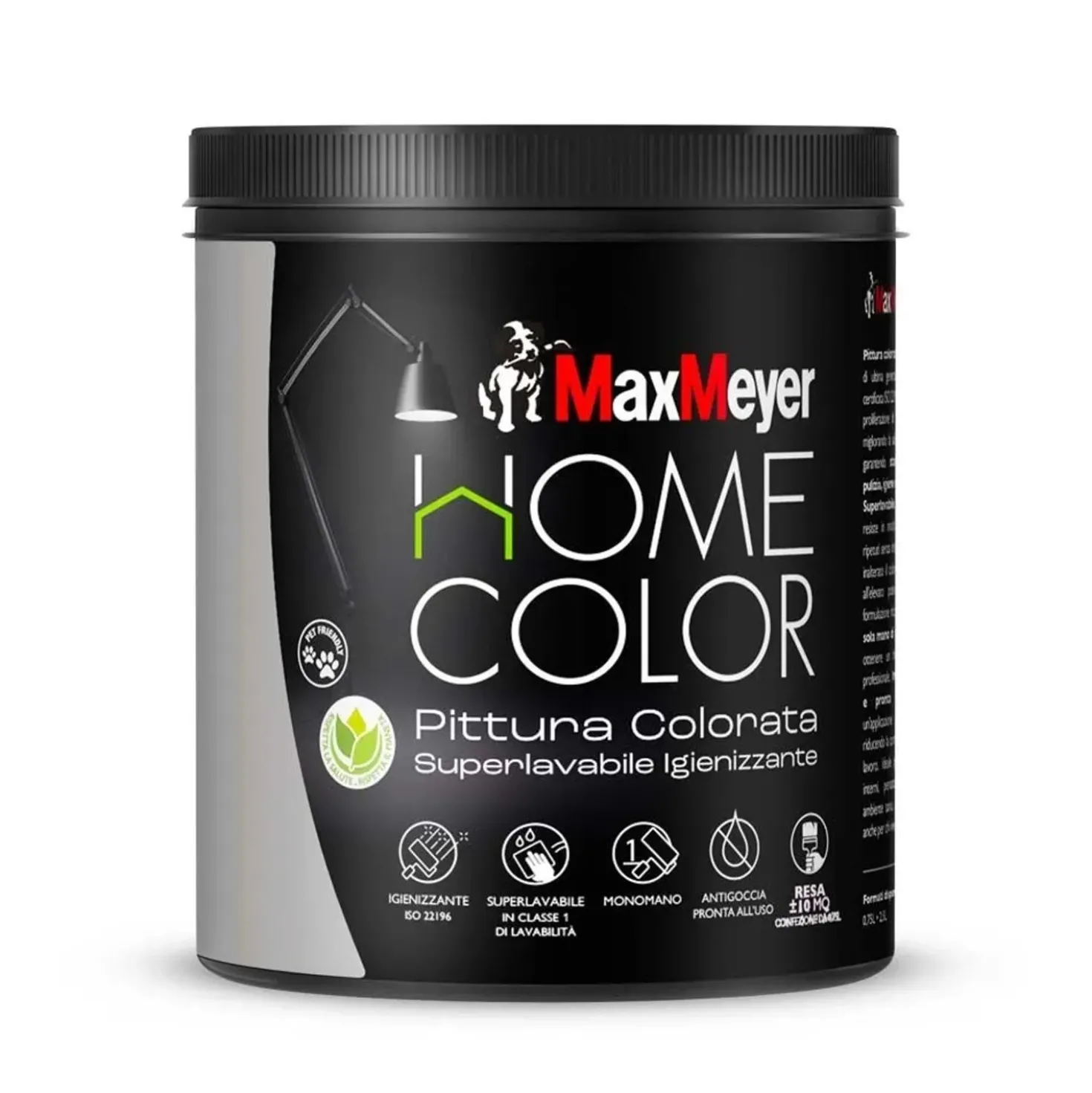 Pittura home color superlavabile igienizzante argento 0,75 l