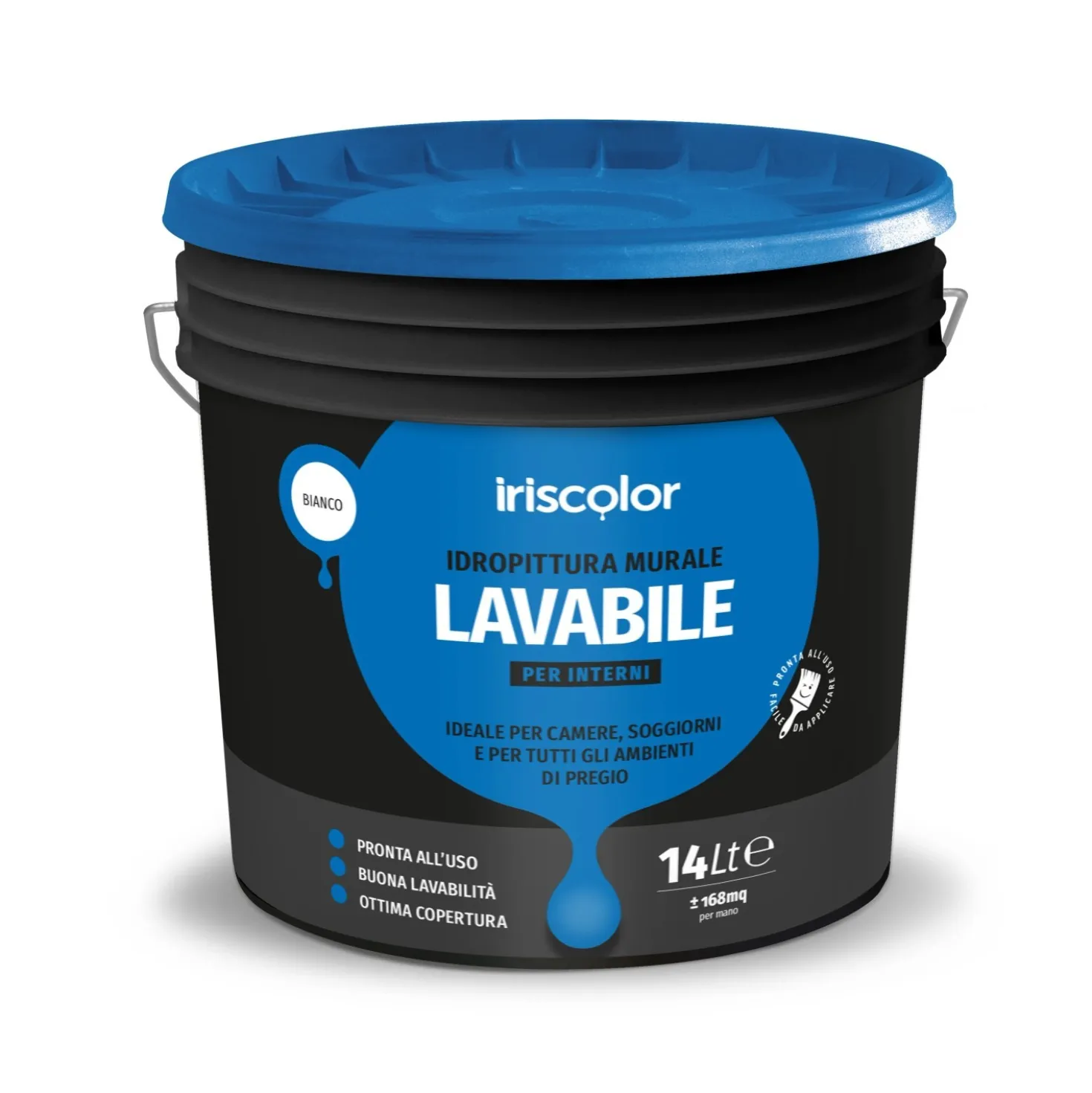 Pittura lavabile Iris Color bianco 14 l