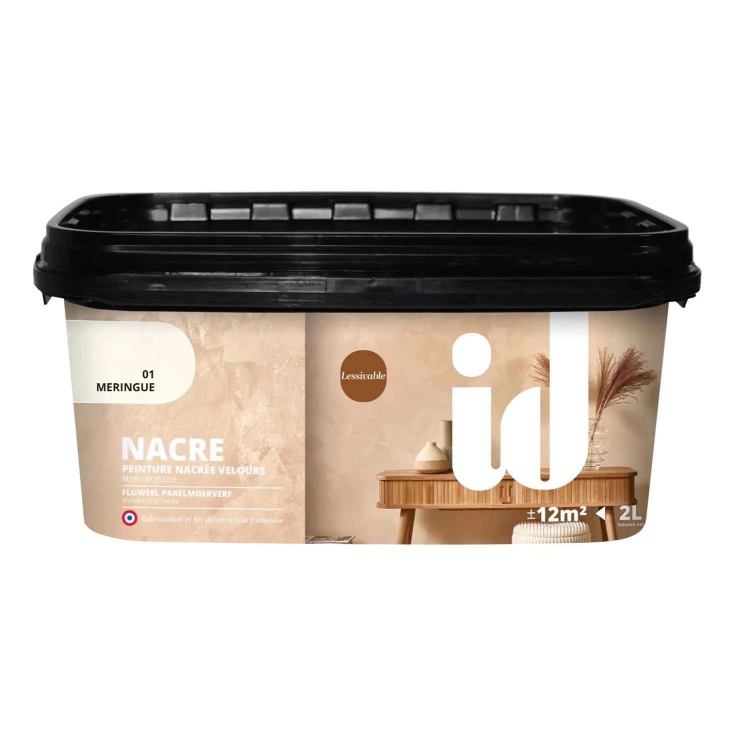 Pittura madreperlata e chick Avorio chiaro 2 l