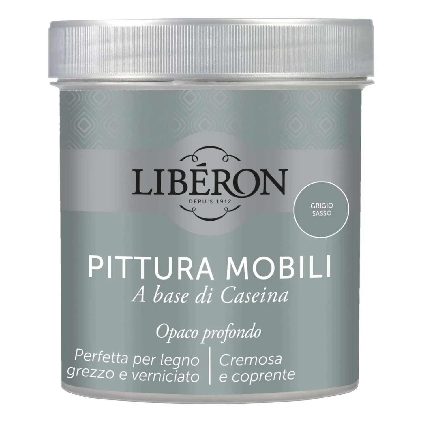 Pittura Mobili a base di Caseina Grigio sasso 0,5 l