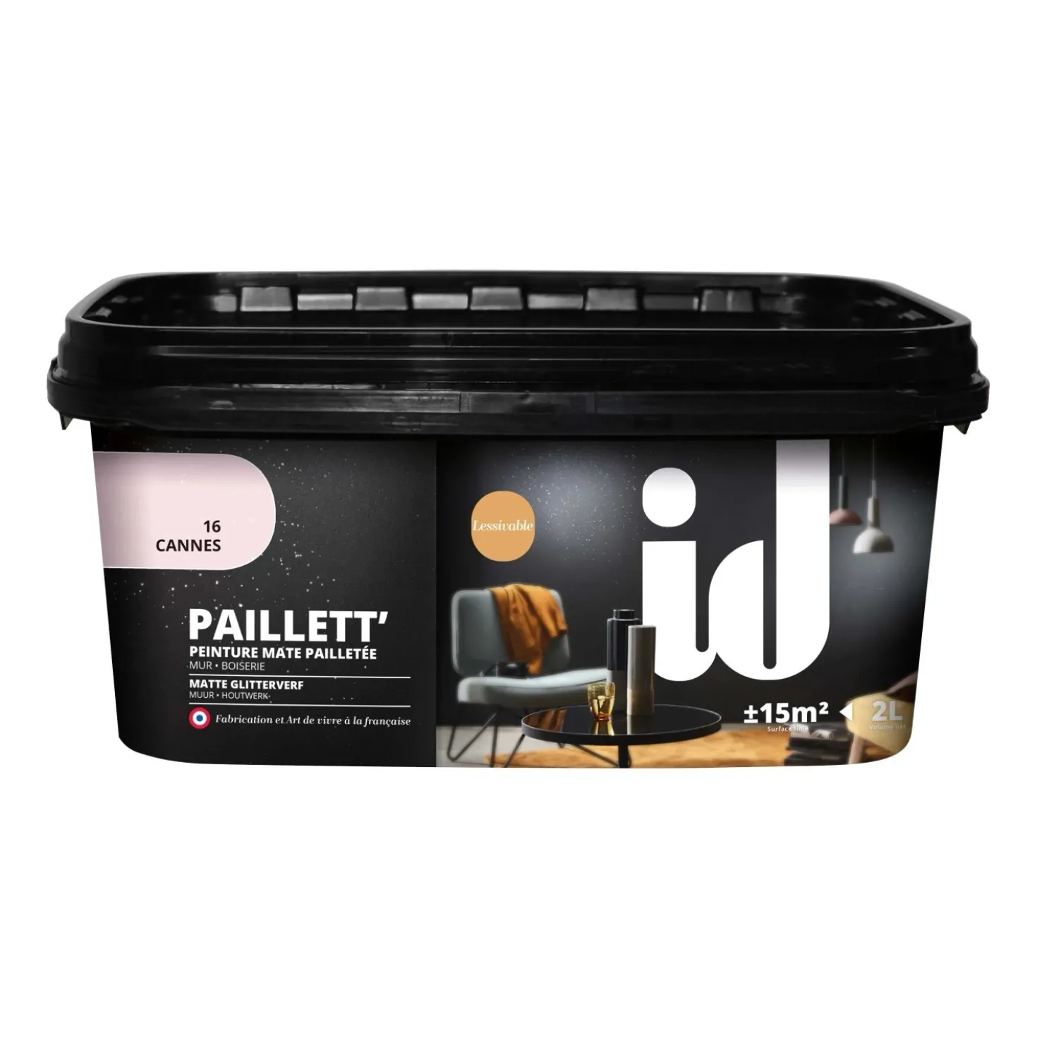 Pittura paiettata-glitterata Rosa 2 l