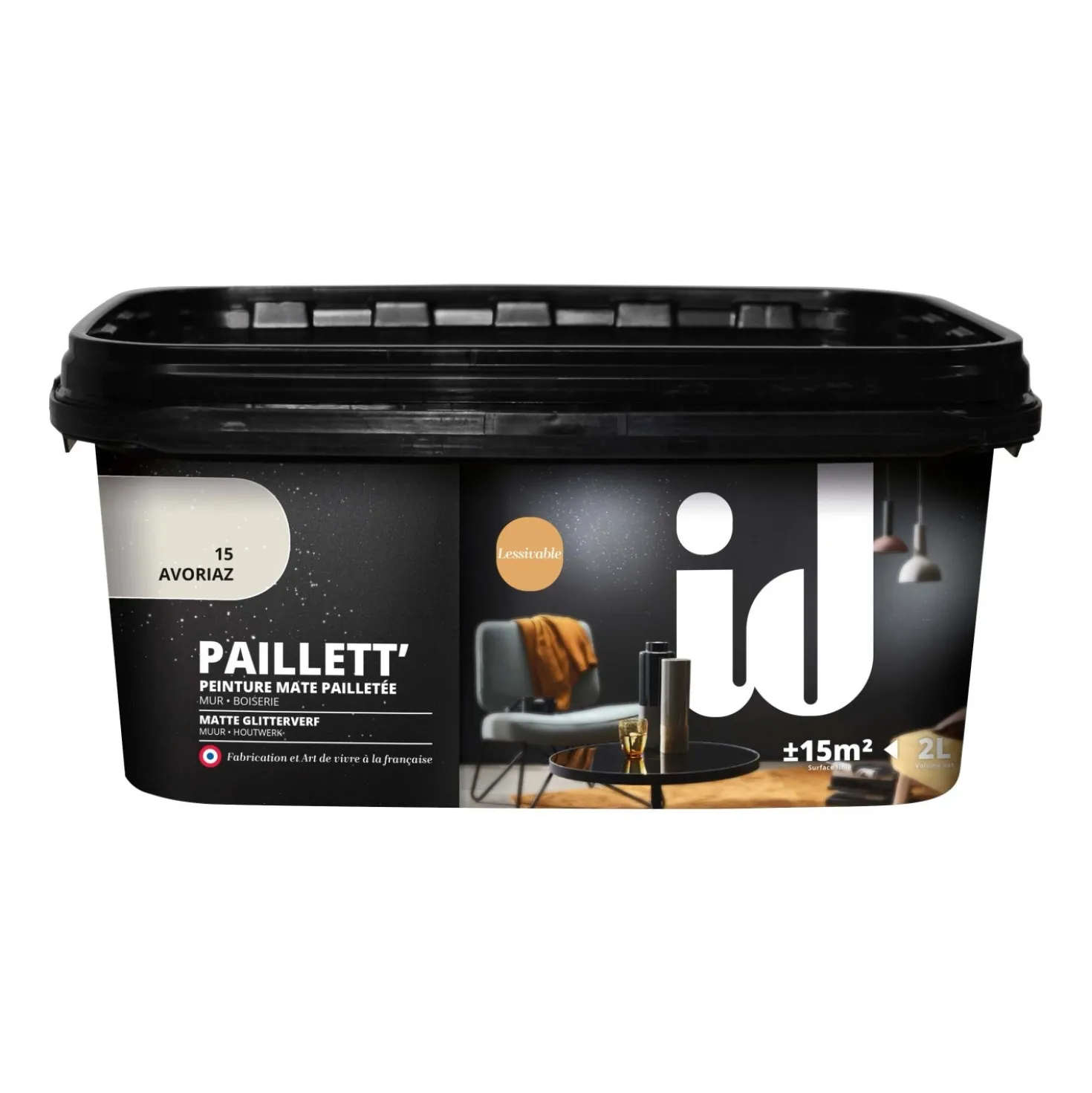Pittura paiettata-glitterata Avorio 2 l