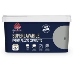Pittura per interni antimuffa Boero Superlavabile urban 2,5 l