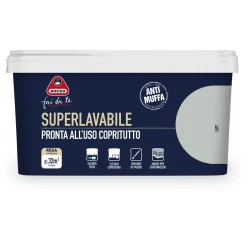 Pittura per interni antimuffa Boero Superlavabile loft 2,5 l