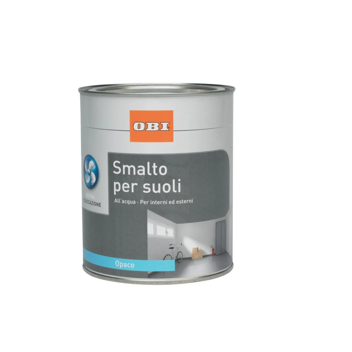 Pittura per pavimenti brillante satinata Grigio calcestruzzo 2,5 l ca 26 m²