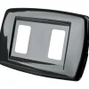 Placca "Basic" a 2 fori tecnopolimero colore antracite