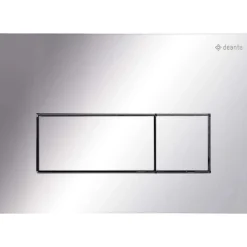 Placca di comando doppio scarico Idrostile slim 165x247 mm cromo lucido