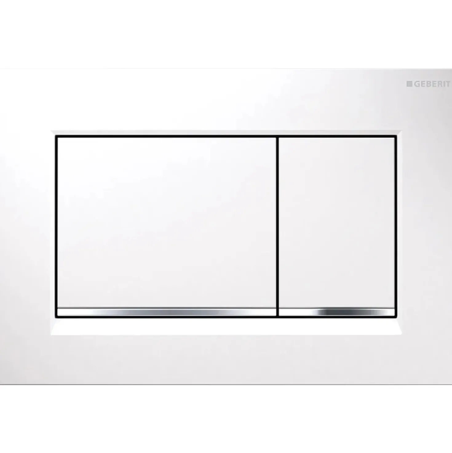 Placca di comando Geberit Sigma30 bianco cromato lucido a doppio filo