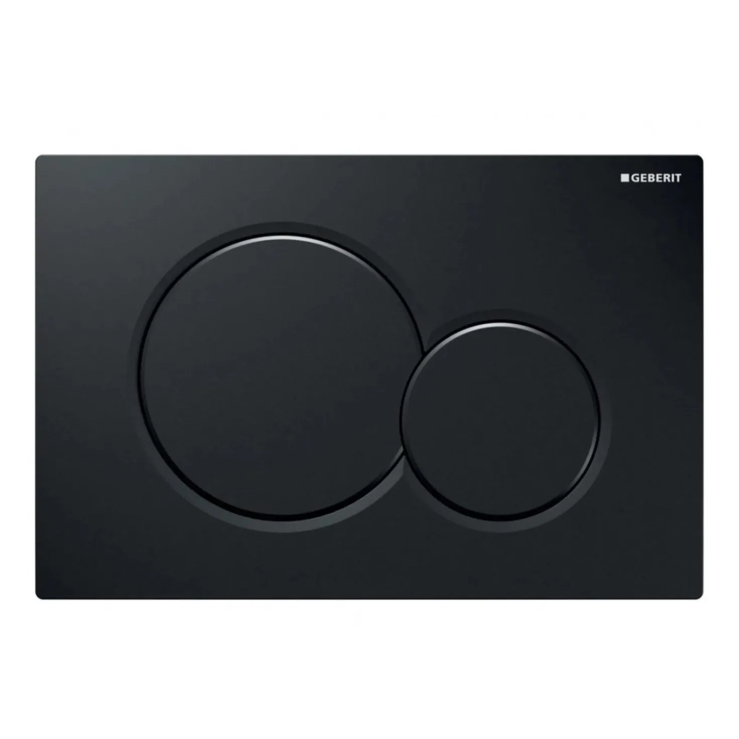 Placca sigma 01 due tasti per cassetta geberit nero