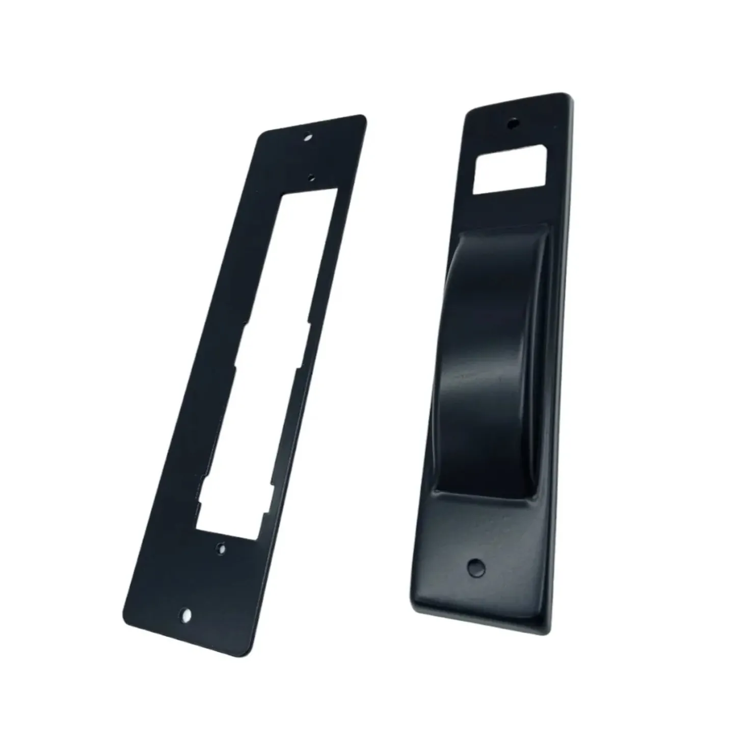 Placca tapparella semincasso in acciaio inox 8 m nera