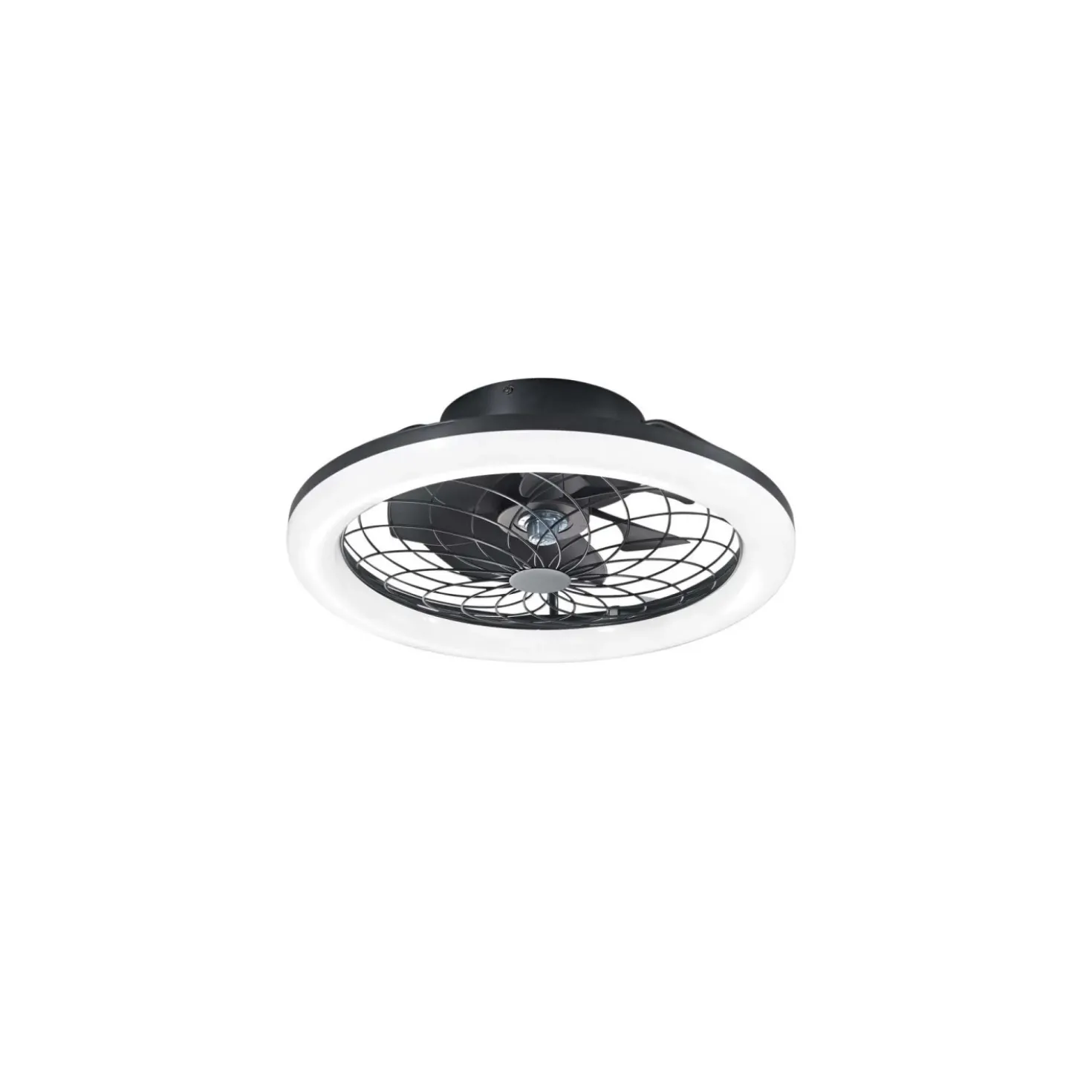 Plafoniera con ventilatore Etesia dimmerabile 5500 lm CCT 40W nero