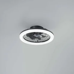 Plafoniera con ventilatore Etesia dimmerabile 5500 lm CCT 40W nero
