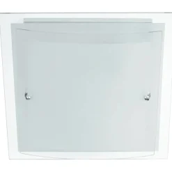 Plafoniera Dritta curva 30x30x9 cm bianco
