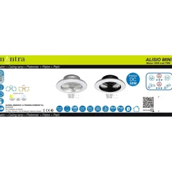 Plafoniera LED Alisio Mini 70W ventilatore motore DC 30W luce regolabile argento