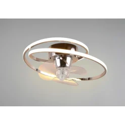 Plafoniera LED con ventilatore Umea cromo Ø 50 cm