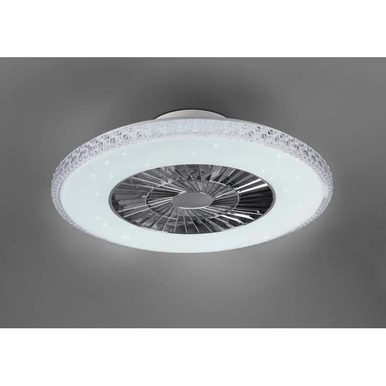 Plafoniera LED con ventilatore Harstad Ø 60 cm