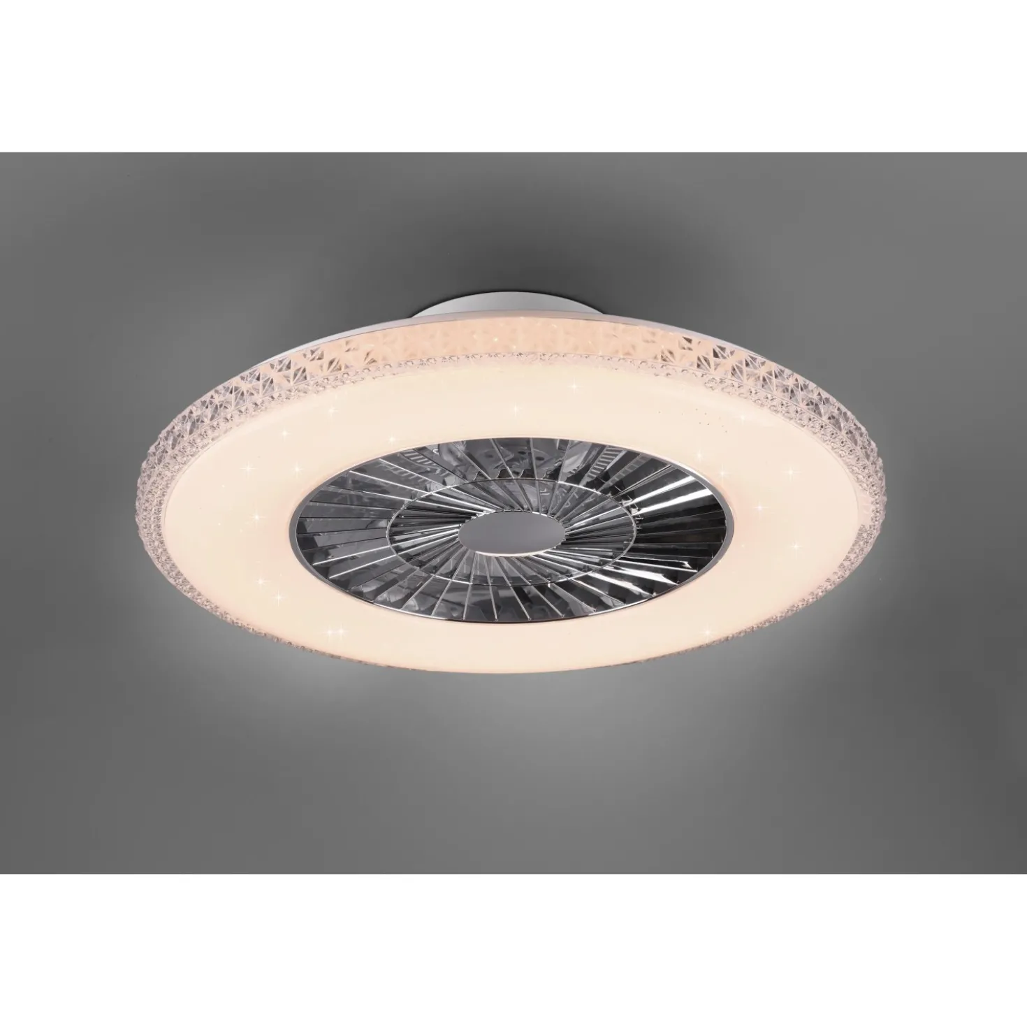 Plafoniera LED con ventilatore Harstad Ø 60 cm