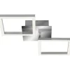 Plafoniera LED Frames 1200 lm bianco caldo 47x23 cm cromato