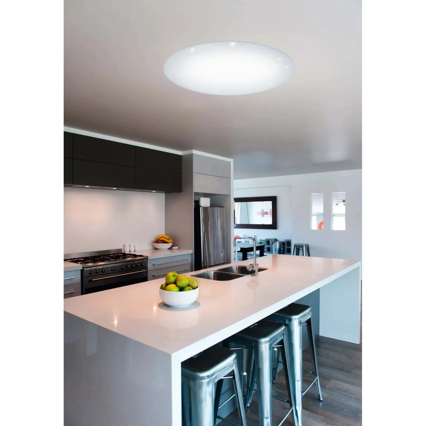 Plafoniera LED Giron-S- 6500 lm bianco caldo Ø 76 x 8,5 cm bianco