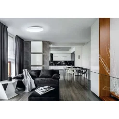 Plafoniera LED Giron-S- 4300 lm bianco caldo Ø 57 x 7,5 cm bianco