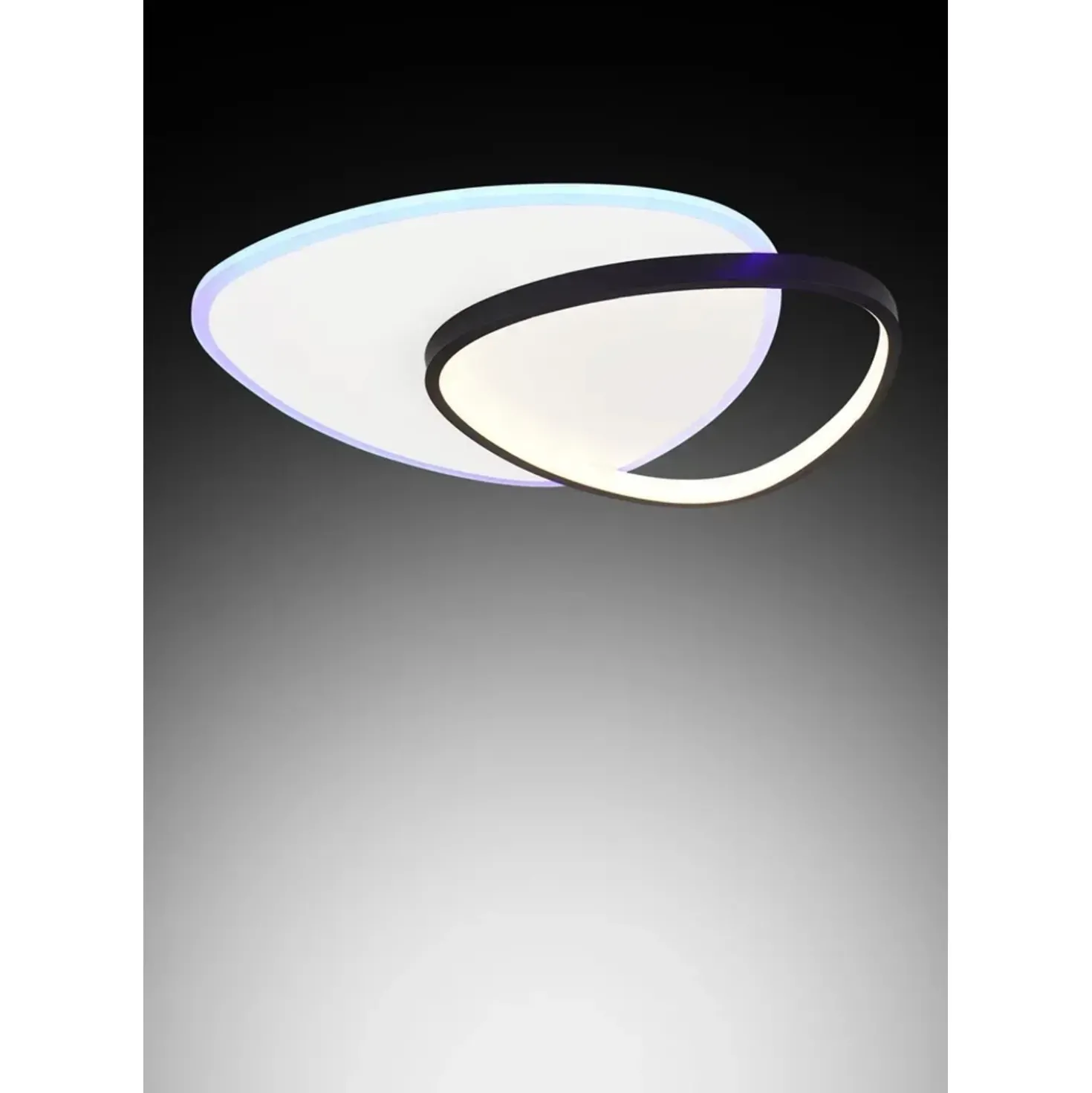 Plafoniera LED Kiara 2880 lm bianco neutro RGB 70x57 cm bianco e nero