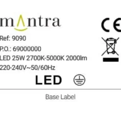 Plafoniera LED Niseko Fan Xs ventilatore 2500 lm luce bianco 26,9x71 cm