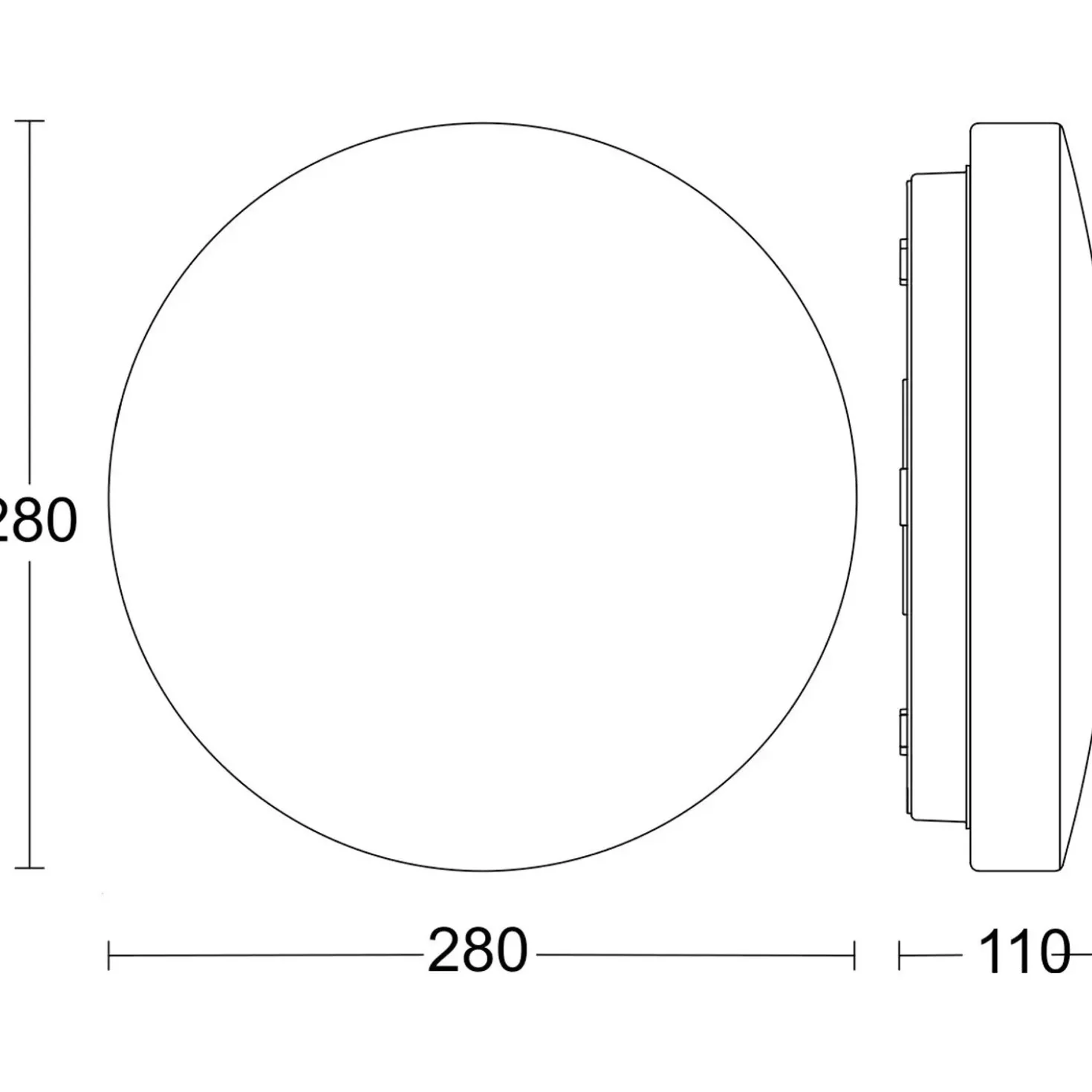 Plafoniera LED RS 20 S 942 lm 28x11 cm bianco