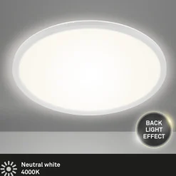 Plafoniera LED Slim 2700 lm bianco neutro Ø 42 cm bianco