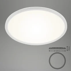 Plafoniera LED Slim 2700 lm bianco neutro Ø 42 cm bianco