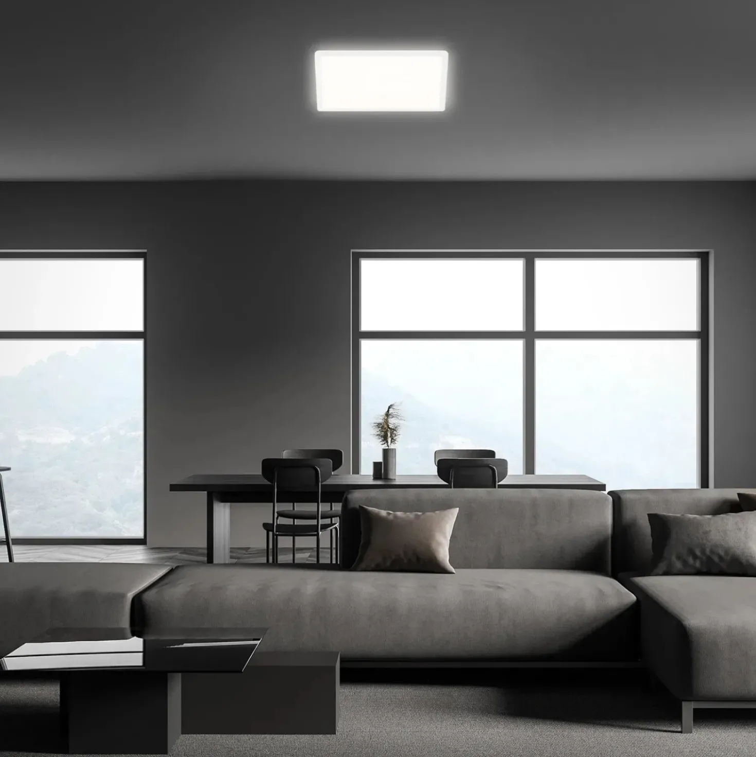 Plafoniera LED Slim 2400 lm bianco neutro 30x30 cm bianco