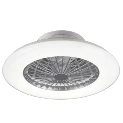 Plafoniera LED Stralsund con ventilatore 3500 lm CCT Ø 49 x 16 cm titano