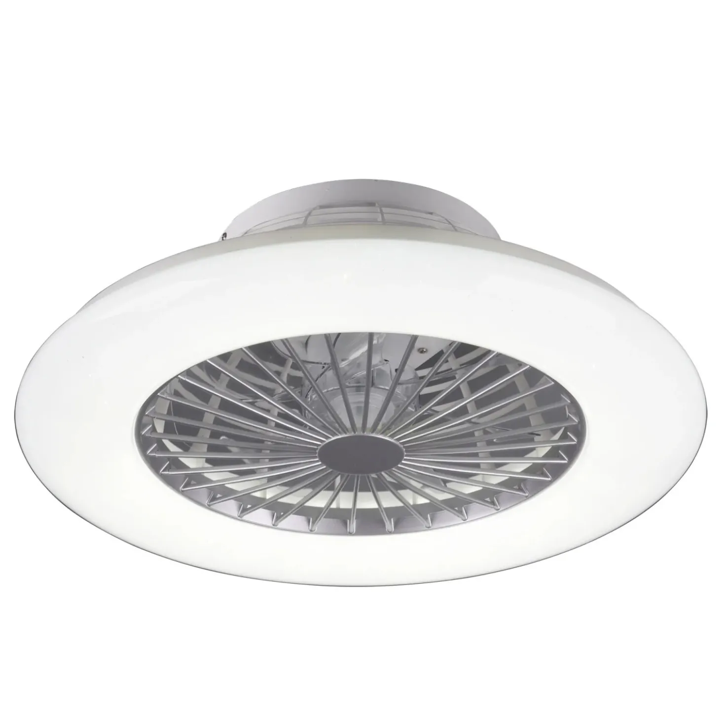 Plafoniera LED Stralsund con ventilatore 3500 lm CCT Ø 49 x 16 cm titano