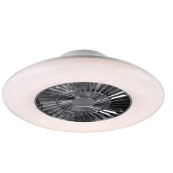 Plafoniera LED Visby con ventilatore 4400 lm CCT Ø 58 x 19 cm cromo