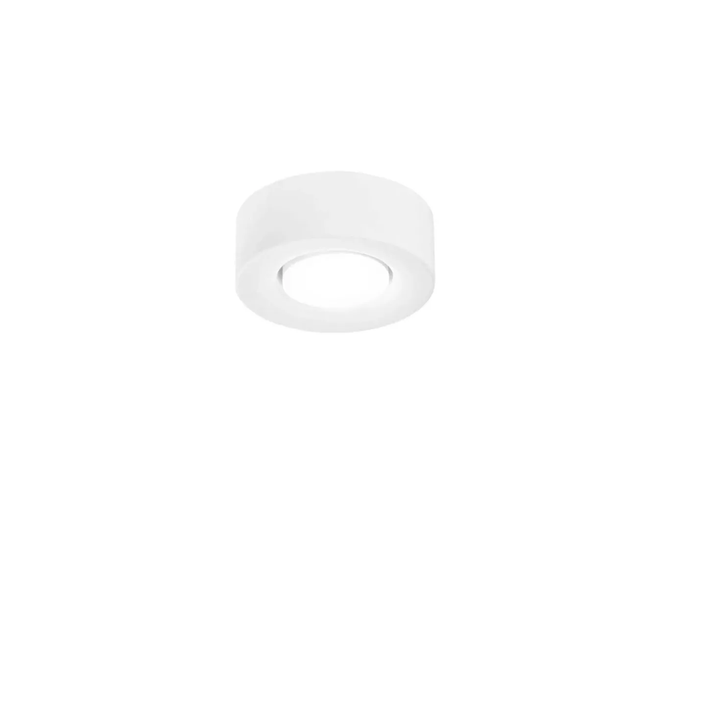 Plafoniera rotonda Athen in gesso verniciabile con attacco GX53