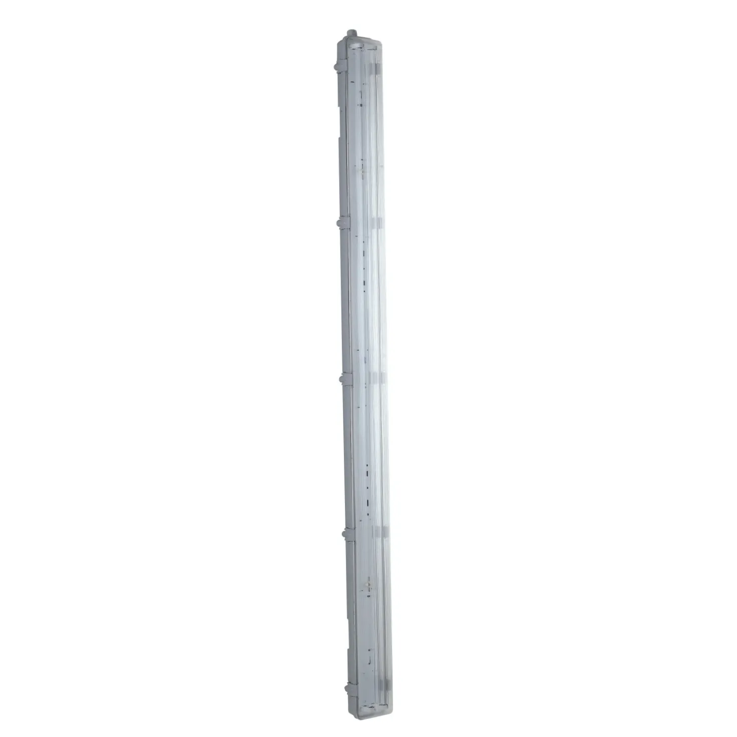 Plafoniera stagna per tubi LED attacco 2xT8 da 230V in PC H 156 cm