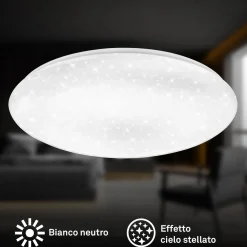 Plafoniera Starlight effetto cielo stellato Ø 48 h7 cm bianco